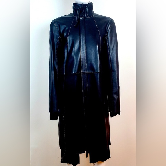 Army of Me Draped Black Long Parka Overcoat Jacket NWT - Picture 4 of 15